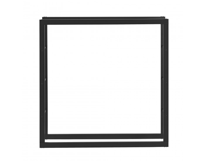 Стелаж за дърва Täby стомана 100x25x100cm черен []