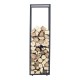 Стелаж за дърва Tornved стомана 35x35x120 см черен []