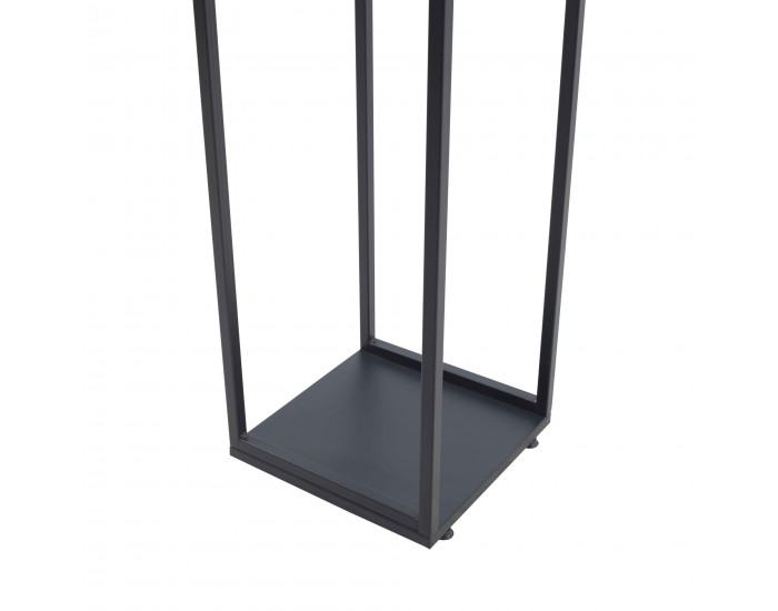 Стелаж за дърва Tornved стомана 35x35x120 см черен []