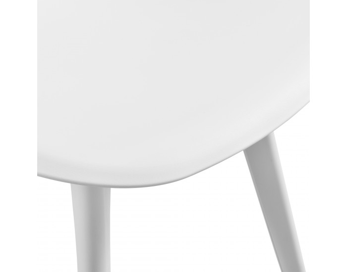 Комплект трапезарни столове Brevik 6 бр. 83x54x48 см бял