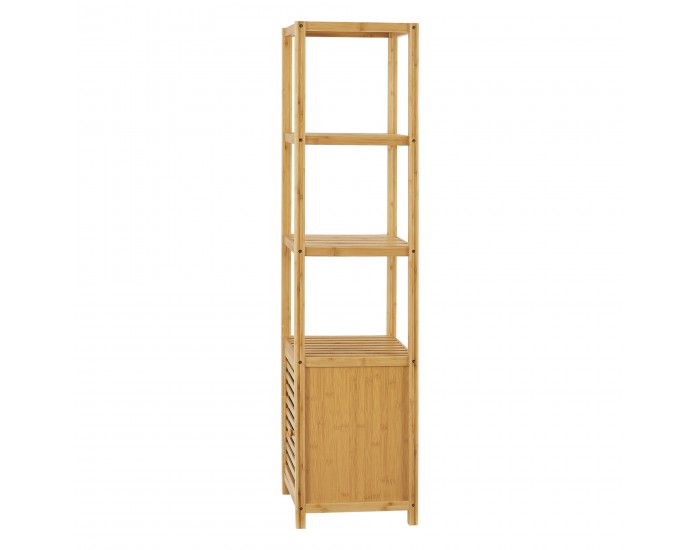 Бамбукова етажерка Liminka Рафт за баня с врата за шкаф 140x34x33см []