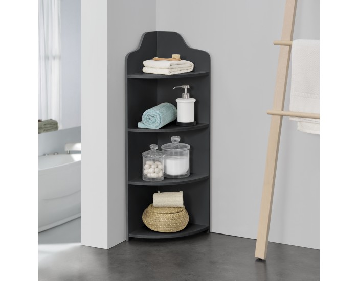 Ъглов рафт Bjurholm 90x28x28 см тъмносив []