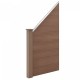 WPC градинска ограда със скосен елемент 183x799 см кафяв [neu.holz]