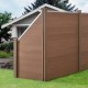 WPC градинска ограда със скосен елемент 183x799 см кафяв [neu.holz]