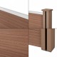 WPC градинска ограда със скосен елемент 183x799 см кафяв [neu.holz]