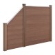 WPC градинска ограда със скосен елемент 183x277 см кафяв [neu.holz]