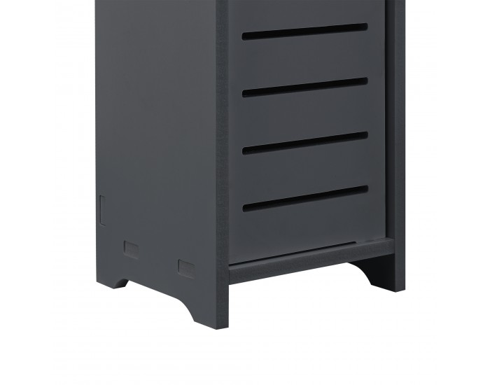 Поставка за тоалетна хартия Leoben 80x15x15 см шкаф WPC тъмносив []