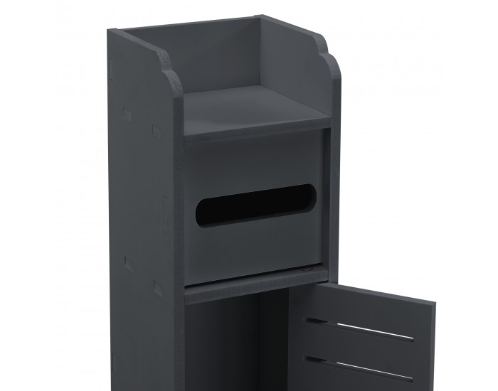 Поставка за тоалетна хартия Leoben 80x15x15 см шкаф WPC тъмносив []