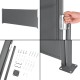 Странична тента Mulhacén 100x300 см сив екран за поверителност Странична тента Mulhacén 100x300 см сив екран за поверителност