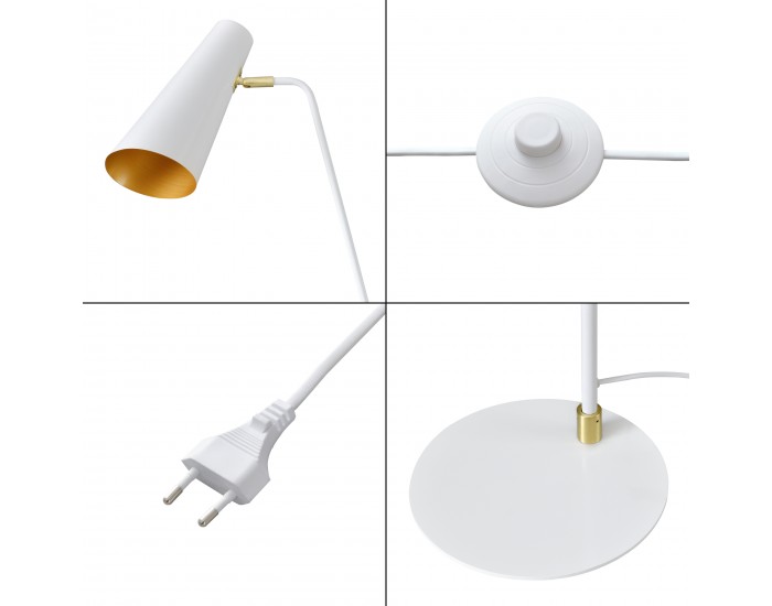 Подова лампа Norwich регулируема бяла []