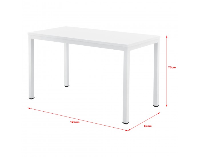 Бюро Odense 75x120x60 см бяло с регулируема височина Бюро Odense 75x120x60 см бяло с регулируема височина