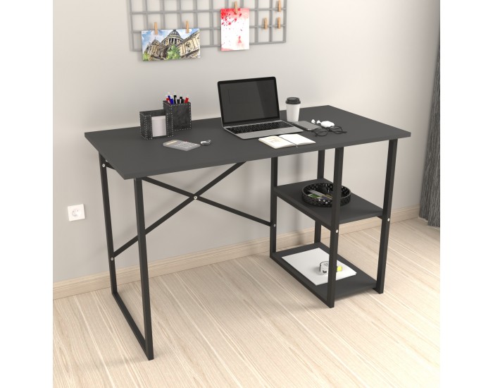 Бюро Nittedal с рафт 120x60x75см антрацит []