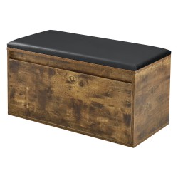 Пейка Degerfors 80x39x45 см тъмен дъб/черен [] - Антре
