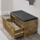 Пейка Degerfors 80x39x45 см тъмен дъб/черен []