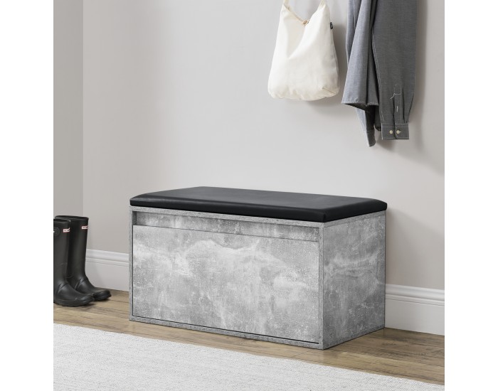 Пейка Degerfors 80x39x45 cm вид бетон/черен []