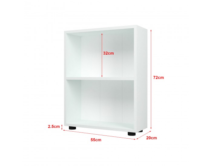 Библиотека Vara 72x55x20 см бяла []