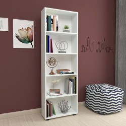 Библиотека Vara 172x55x20 см бяла [] - Етажерки