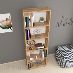 Етажерка за книги Vara 172x55x20 см вид дъб [] - Етажерки