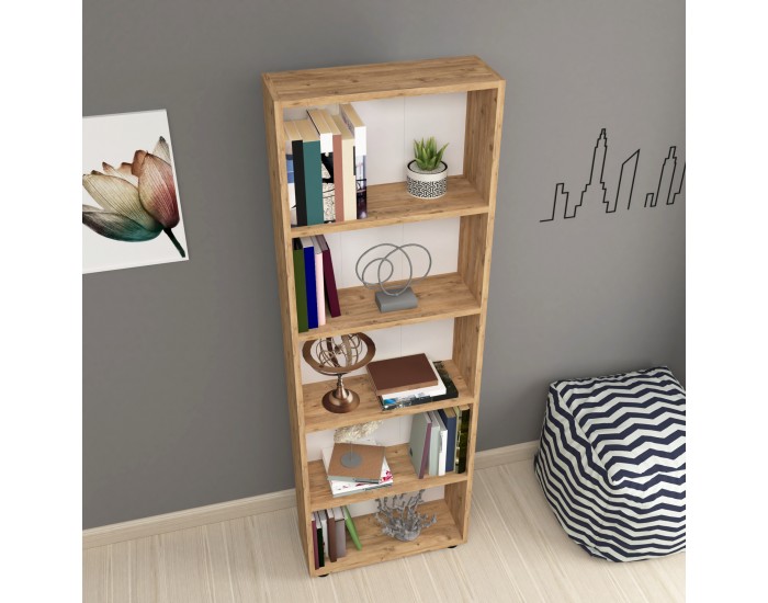 Етажерка за книги Vara 172x55x20 см вид дъб []