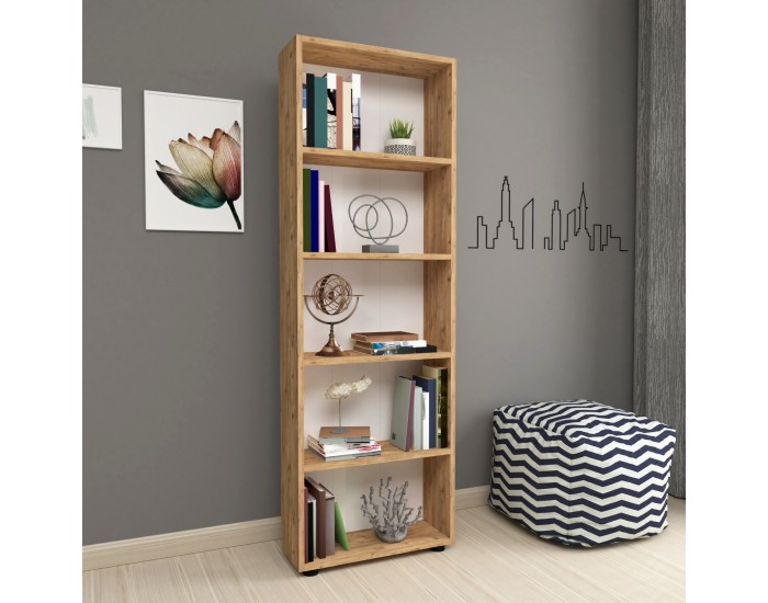 Етажерка за книги Vara 172x55x20 см вид дъб []
