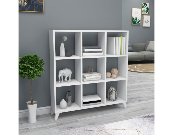 Стоящ рафт Svedala 88x88x20 см бял []