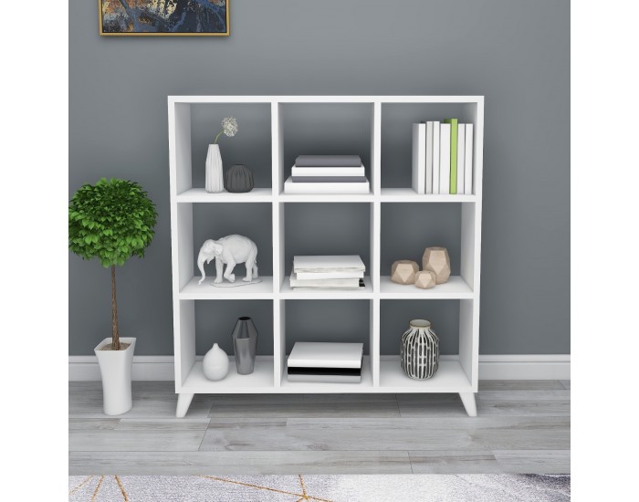 Стоящ рафт Svedala 88x88x20 см бял []