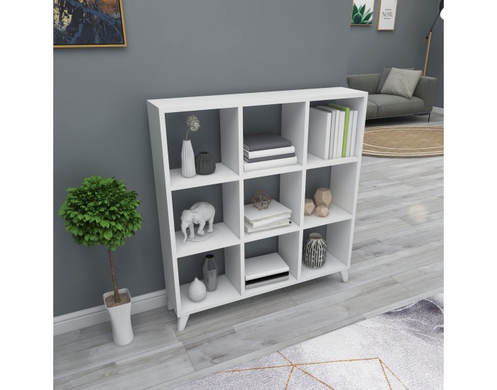 Стоящ рафт Svedala 88x88x20 см бял []