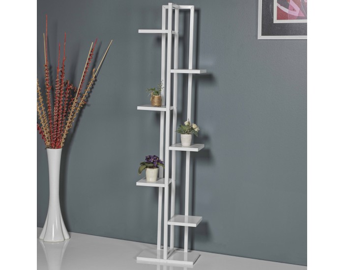 Рафт за растения Somero метал 150x34x21cm бял []