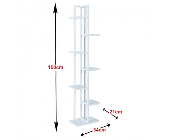 Рафт за растения Somero метал 150x34x21cm бял []