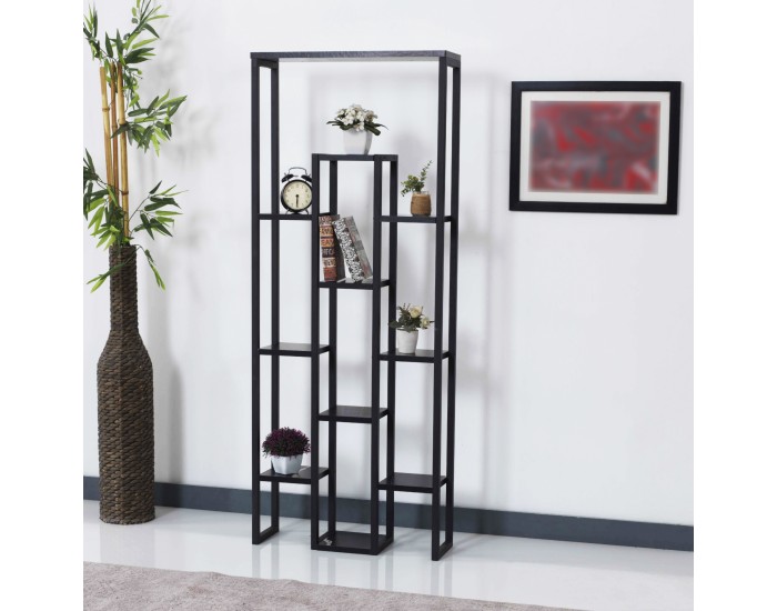 Рафт за растения Blaavandshuk 150 x 60 x 19 cm черен / вид на мрамор []