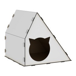 Котешка къща Lani 40x42x40 см бяла [] - Сезонни и Празнични Декорации