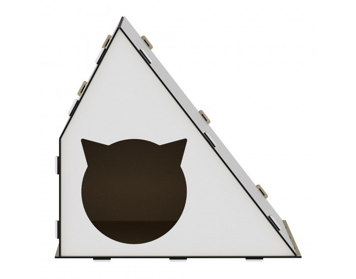 Котешка къща Lani 40x42x40 см бяла []