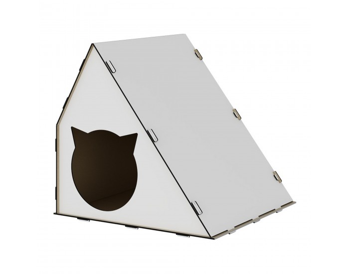 Котешка къща Lani 40x42x40 см бяла []