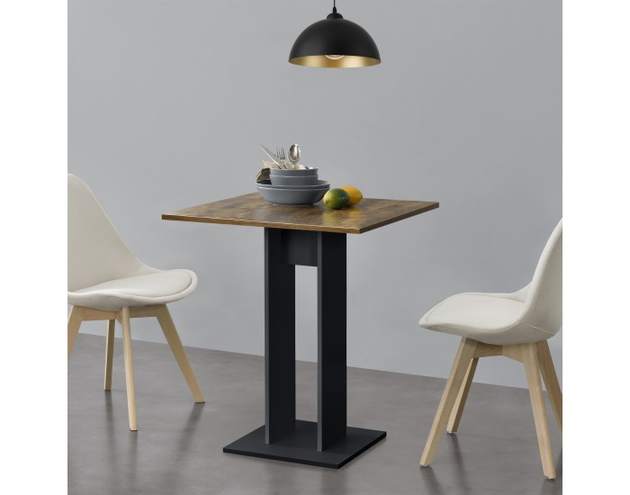 Кухненска маса Lindesnes 65x65x78 cm вид орех/черно []