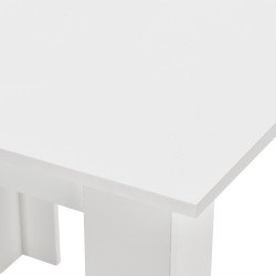 Трапезна маса Algermissen 80x80x76 см за 4 човека бяла Трапезна маса Algermissen 80x80x76 см за 4 човека бяла - Трапезни маси