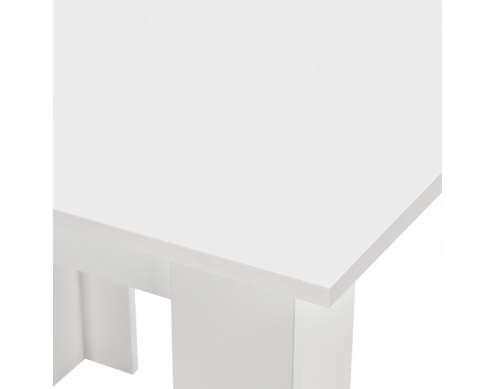 Трапезна маса Algermissen 80x80x76 см за 4 човека бяла Трапезна маса Algermissen 80x80x76 см за 4 човека бяла