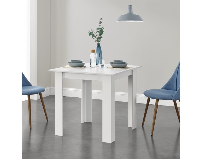 Трапезна маса Algermissen 80x80x76 см за 4 човека бяла Трапезна маса Algermissen 80x80x76 см за 4 човека бяла