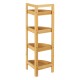 Бамбукова етажерка за баня Lestijärvi Ъглова етажерка с 4 рафта 80x23x23cm []