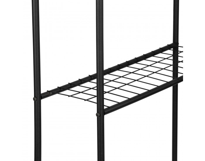 Рафт за пералня Nordborg метален 161x69x24,5 см черен []