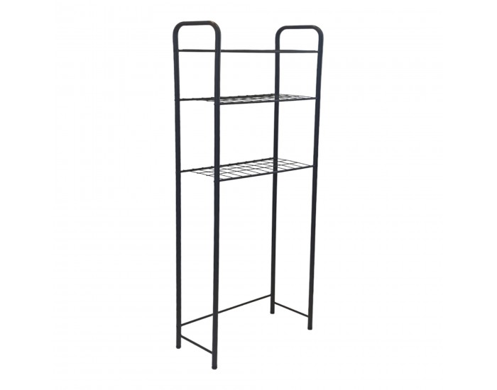 Рафт за тоалетна Nordborg метал 161x52,5x24,5 см черен []