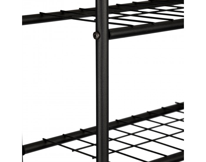 Рафт за тоалетна Nordborg метал 161x52,5x24,5 см черен []