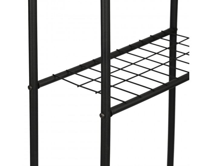 Рафт за тоалетна Nordborg метал 161x52,5x24,5 см черен []