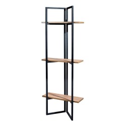 Стоящ рафт Bjerringbro 150 x 55 x 24 cm черен / вид на орех [] - Офис