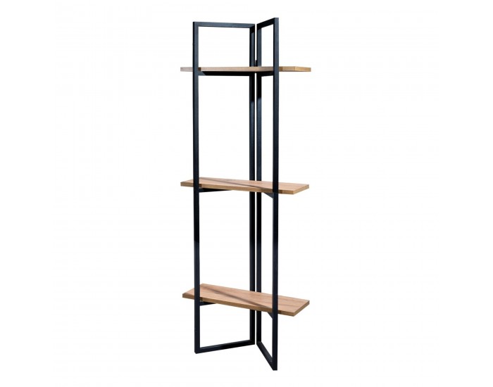Стоящ рафт Bjerringbro 150 x 55 x 24 cm черен / вид на орех []
