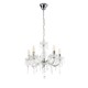Полилей Weimar 5x E14 Ø35 x 145 см кристал/бял