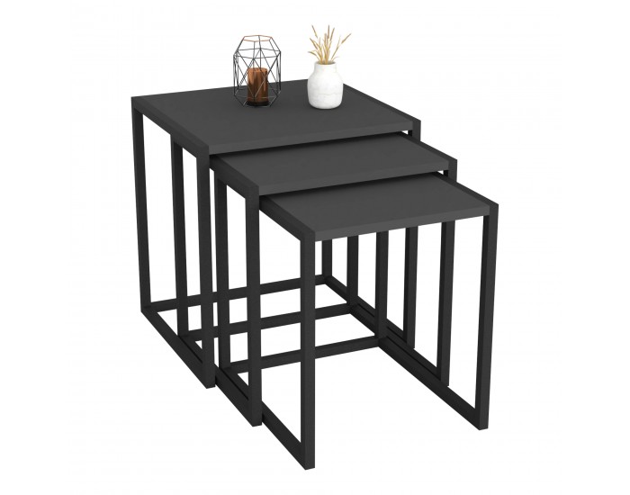 Комплект маси за гнездо Sunnfjord от 3 бр. антрацит []