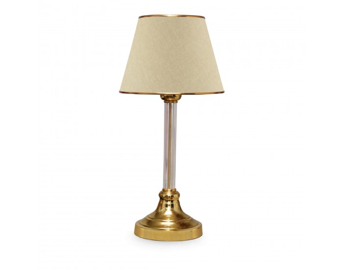 Настолна лампа Paisley 1xE27 бежово / месинг []