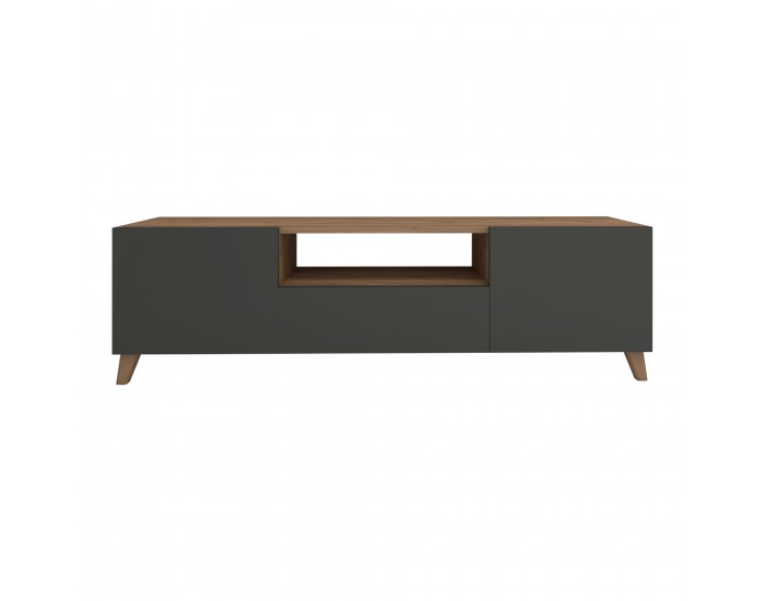 Стойка за телевизор Torsby с 3 врати вид дъб / антрацит []