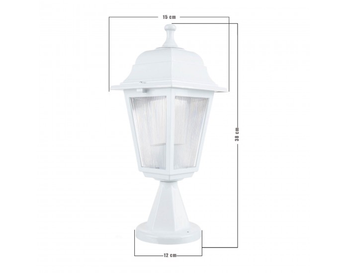 Външна лампа Ipswich E27 бяла []