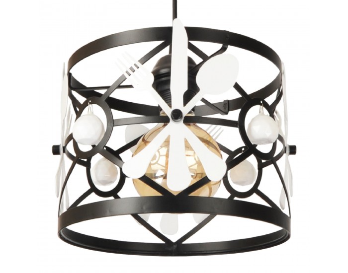 Висяща лампа Patchway черна / бяла 1 x E27 []